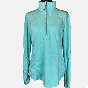 Tangerine Aqua Quarter-Zip Women's Top